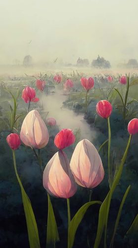 Tulipe Fuschia 1,50 x 2,70 m - hover