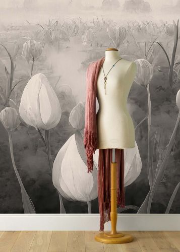 Tulipe Grise 1,50 x 2,70 m