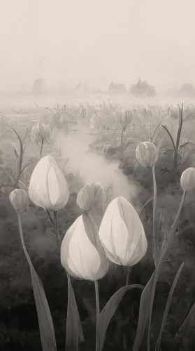 Tulipe Grise 1,50 x 2,70 m - hover