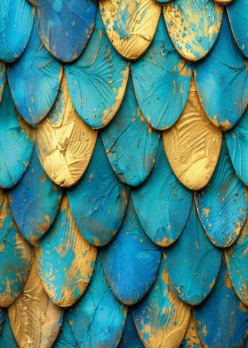 Squama Turquoise Or