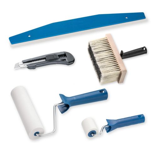 Kit papier peint avec rouleau à papier peint | 5 pièces