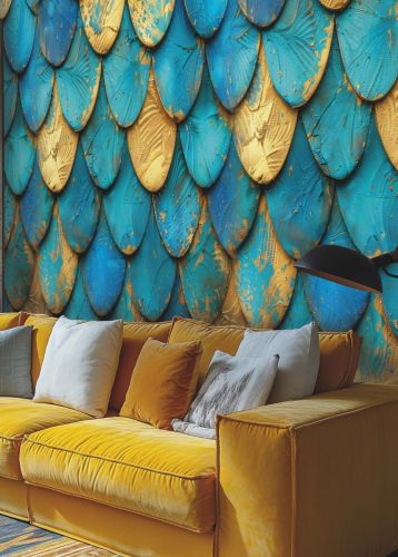 Squama Turquoise Gold