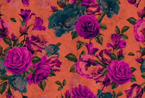 Aubriana Orange Violet  - hover