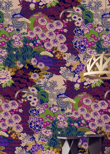 Leandra Cream Purple